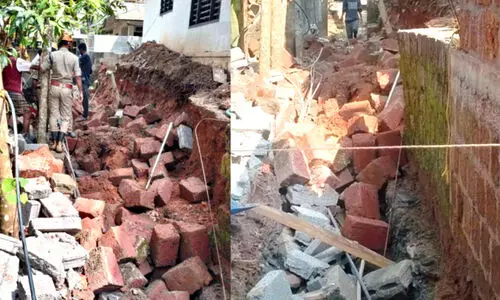 ഓവുചാൽ നിർമാണം; മതിലിടിഞ്ഞ് അഞ്ചുപേർക്ക് പരിക്ക്