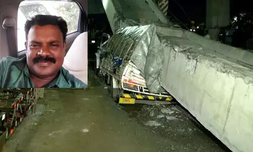 അരൂർ-തുറവൂർ ദേശീയ പാത നിർമാണത്തിനിടെ പിക്കപ് വാനിനു മുകളിൽ ഗർഡർ വീണു, ഡ്രൈവർക്ക് ദാരുണാന്ത്യം