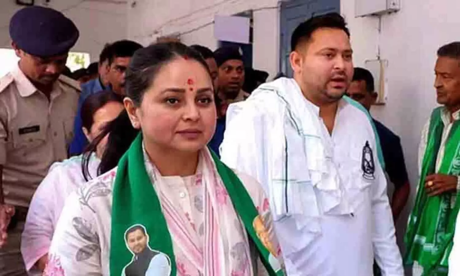 Rohini Acharya with Tejashwi Yadav