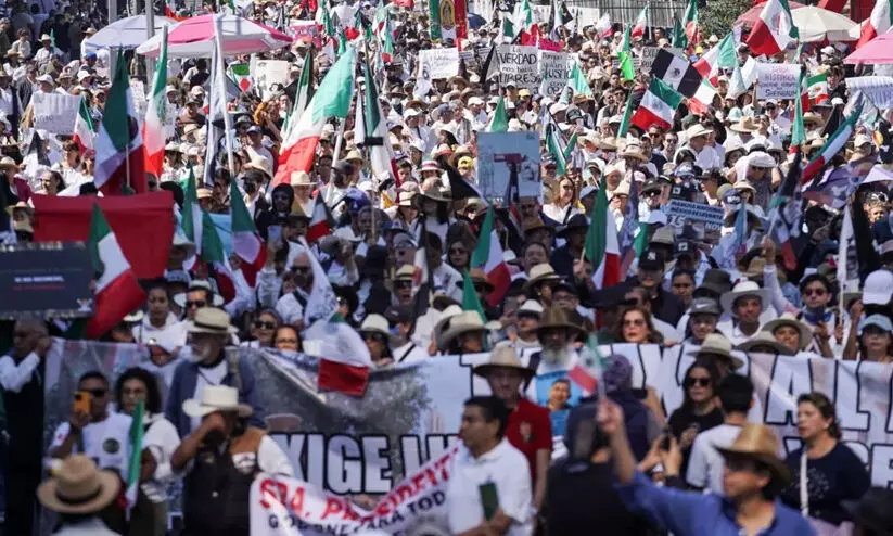 മെക്സിക്കോയിൽ സർക്കാറിനെതിരെ   ‘ജെൻ സി’ പ്രക്ഷോഭം; പിന്നിൽ വലതുപക്ഷ രാഷ്ട്രീയക്കാരെന്ന് ക്ലോഡിയ ഷെയിൻബോം