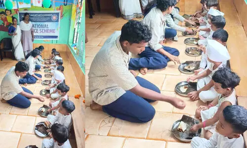 ജങ്ക് ഫുഡിനോട് വിട; അംഗൻവാടി കുരുന്നുകൾക്ക് ഇലയട നൽകി