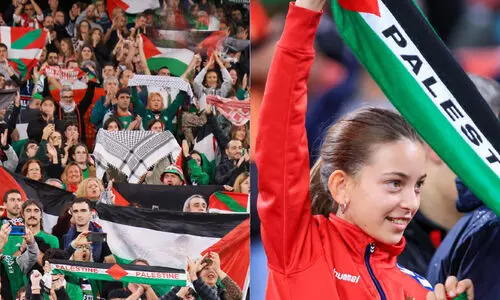 spain,solidarity,gaza,football,സ്​പെയിൻ,ഗസ്സ, ​ഫലസ്തീൻ, ഫുട്ബാൾ