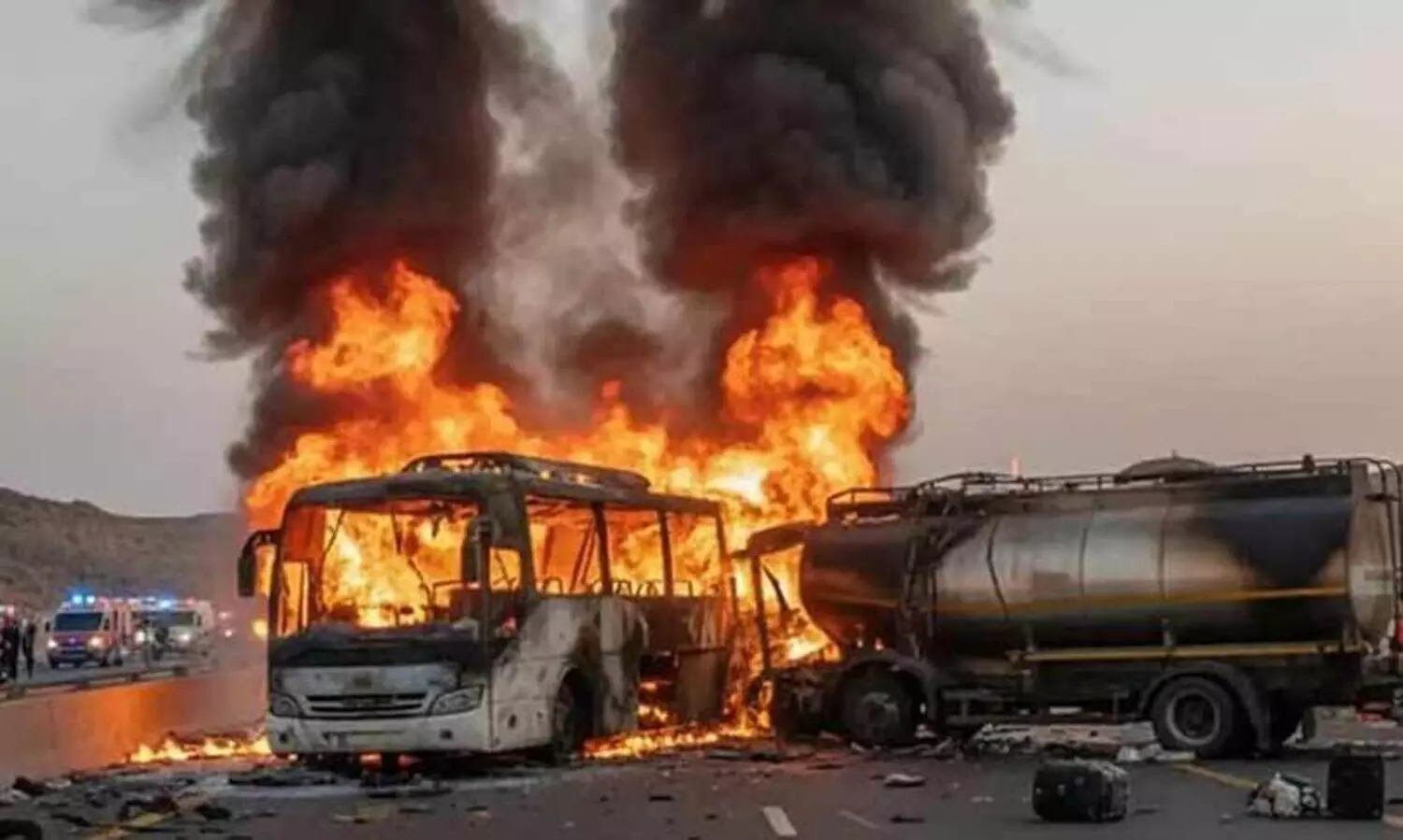 രാജ്യത്തെ നടുക്കിയ മദീന ബസ് ദുരന്തത്തിൽ നേതാക്കളുടെ അനുശോചന പ്രവാഹം