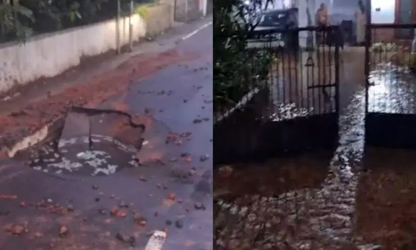 കോഴിക്കോട് മലാപറമ്പിൽ കുടിവെള്ള പൈപ്പ് പൊട്ടി; നിരവധി വീടുകളില് വെള്ളംകയറി കോഴിക്കോട് മലാപറമ്പിൽ കുടിവെള്ള പൈപ്പ് പൊട്ടി; നിരവധി വീടുകളില് വെള്ളംകയറി