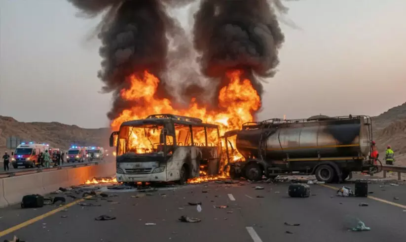 ബസിന് തീപ്പിടിച്ച് ഇന്ത്യൻ ഉംറ തീർഥാടകരുടെ മരണം: കൺട്രോൾ റൂം തുറന്നു ബസിന് തീപ്പിടിച്ച് ഇന്ത്യൻ ഉംറ തീർഥാടകരുടെ മരണം: കൺട്രോൾ റൂം തുറന്നു