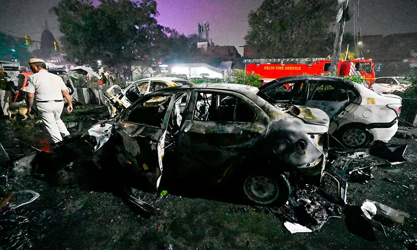 image from the Delhi blast site image from the Delhi blast site