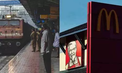 ട്രെയിൻ യാത്രയിൽ ഇനി ​ബ്രോസ്റ്റും പിസ്സയും... റെയിൽവേ സ്റ്റേഷനുകളിൽ കെ.എഫ്.സി, മക് ഡൊണാൾഡ്സ്, പിസ്സ ഹട് ഔട്‍ലറ്റുകളും വരുന്നു..