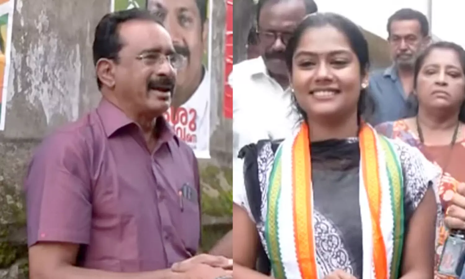 എൻ.ഡി.എ സ്ഥാനാർഥിയുടെ കാലിൽ തൊട്ട് അനുഗ്രഹം വാങ്ങി വൈഷ്ണ; ‘ഈ കുട്ടിക്ക് വന്ന വിഷമം അനുകൂലമായിട്ടുണ്ട്’