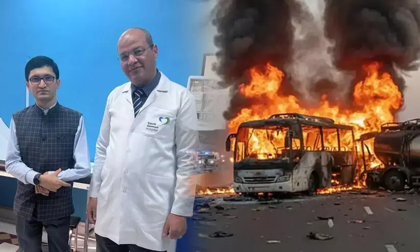 മദീന ബസ് ദുരന്തം: രക്ഷപ്പെട്ട മുഹമ്മദ് അബ്ദുൾ ശുഹൈബിനെ ഇന്ത്യൻ കോൺസുൽ ജനറൽ സന്ദർശിച്ചു മദീന ബസ് ദുരന്തം: രക്ഷപ്പെട്ട മുഹമ്മദ് അബ്ദുൾ ശുഹൈബിനെ ഇന്ത്യൻ കോൺസുൽ ജനറൽ സന്ദർശിച്ചു