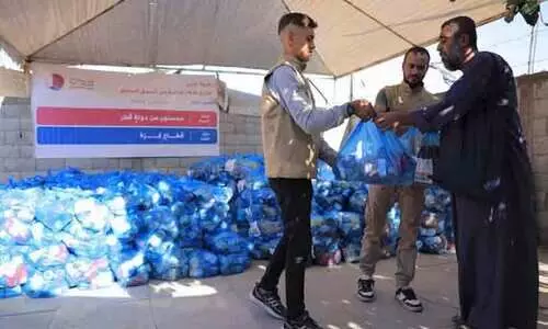 ഗ​സ്സ​യി​ലേ​ക്ക് കൂ​ടു​ത​ൽ സ​ഹാ​യ​വു​മാ​യി ഖ​ത്ത​ർ