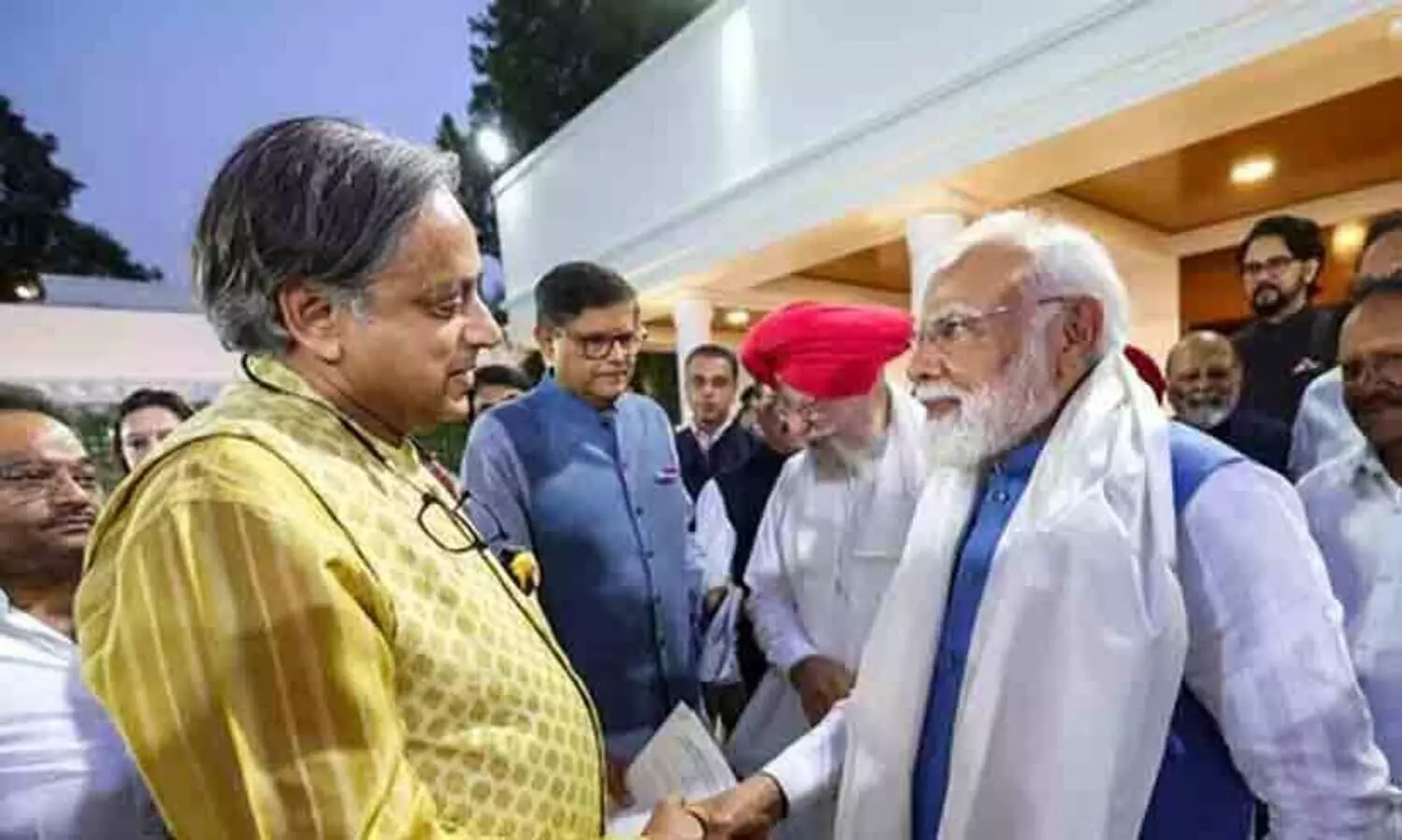 Shashi Tharoor with PM Modi