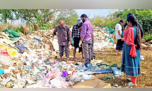 മങ്ങാട്ടെ മാലിന്യക്കൂമ്പാരം എൻഫോഴ്സ്മെന്‍റ് സ്ക്വാഡ് പരിശോധന നടത്തി