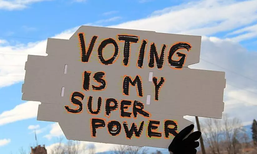 അവകാശവഞ്ചിതരായ സമൂഹം നടത്തിയ ചരിത്രസമരങ്ങളിൽ നിന്ന് ലഭിച്ചതാണ് നമ്മുടെ വോട്ടവകാശം അവകാശവഞ്ചിതരായ സമൂഹം നടത്തിയ ചരിത്രസമരങ്ങളിൽ നിന്ന് ലഭിച്ചതാണ് നമ്മുടെ വോട്ടവകാശം