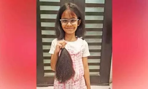 ഇന്ത്യൻ സ്കൂൾ വിദ്യാർഥിനി അർബുദ രോഗികൾക്ക് മുടി ദാനം നൽകി