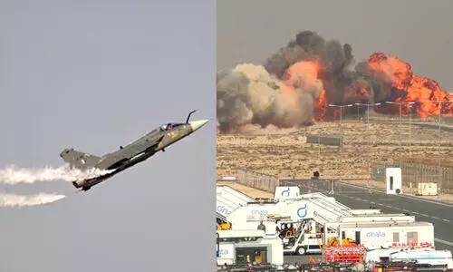 ഇന്ത്യൻ യുദ്ധവിമാനം തേജസ് ദുബൈ എയർഷോയ്ക്കിടെ തകർന്നുവീണു; പൈലറ്റിന് ദാരുണാന്ത്യം