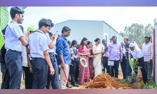 ഇന്ദിരാനഗർ കോമ്പോസിറ്റ് പി.യു കോളജ് വിദ്യാര്‍ഥികള്‍ വൃക്ഷത്തൈകൾ നട്ടു