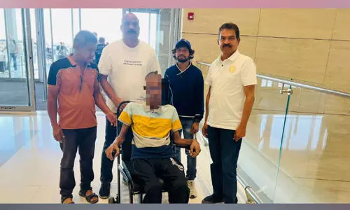 ഏ​റെ​ക്കാ​ല​ത്തെ ചി​കി​ത്സ​ക്ക് ശേ​ഷം തൃ​ക്ക​രി​പ്പൂ​ർ സ്വ​ദേ​ശി നാ​ട്ടി​ലെ​ത്തി