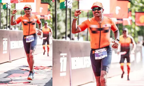 70.3 ട്രയാത്​ലൺ; അയൺമാനായി മുൻ സൈനികൻ