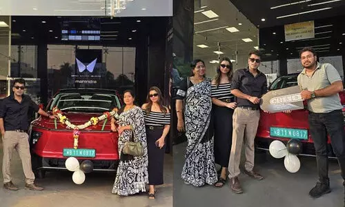 Adv. Saumik Sinha Roy and family take delivery of Mahindra XEV 9E