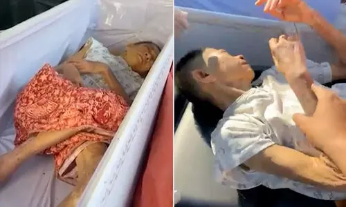 സംസ്കാരത്തിന് തൊട്ടു മുമ്പ് ശവപ്പെട്ടിയിൽനിന്ന് വയോധിക ചലിച്ചു