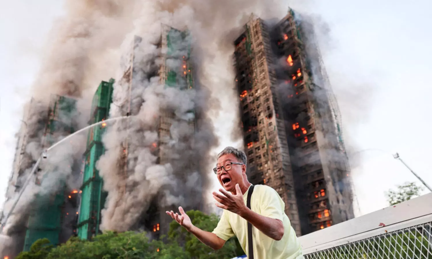 Fire break in Hong Kong