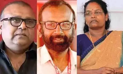 സി.കെ. ജാനുവും തുഷാർ വെള്ളാപ്പള്ളിയും സംഘ്പരിവാർ പാലങ്ങൾ -പി. ഗഗാറിൻ സി.കെ. ജാനുവും തുഷാർ വെള്ളാപ്പള്ളിയും സംഘ്പരിവാർ പാലങ്ങൾ -പി. ഗഗാറിൻ