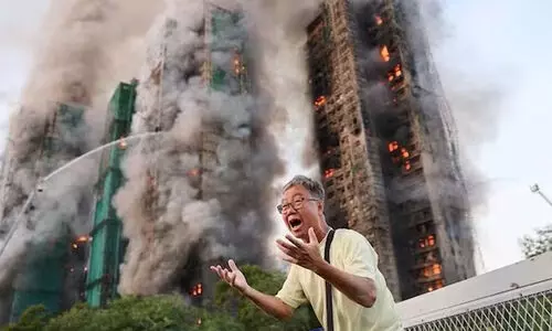 Hong Kong,High-rise,Fire,Death toll,Tragedy,ഹോ​ങ്കോങ്, തീപിടിത്തം, മുള,