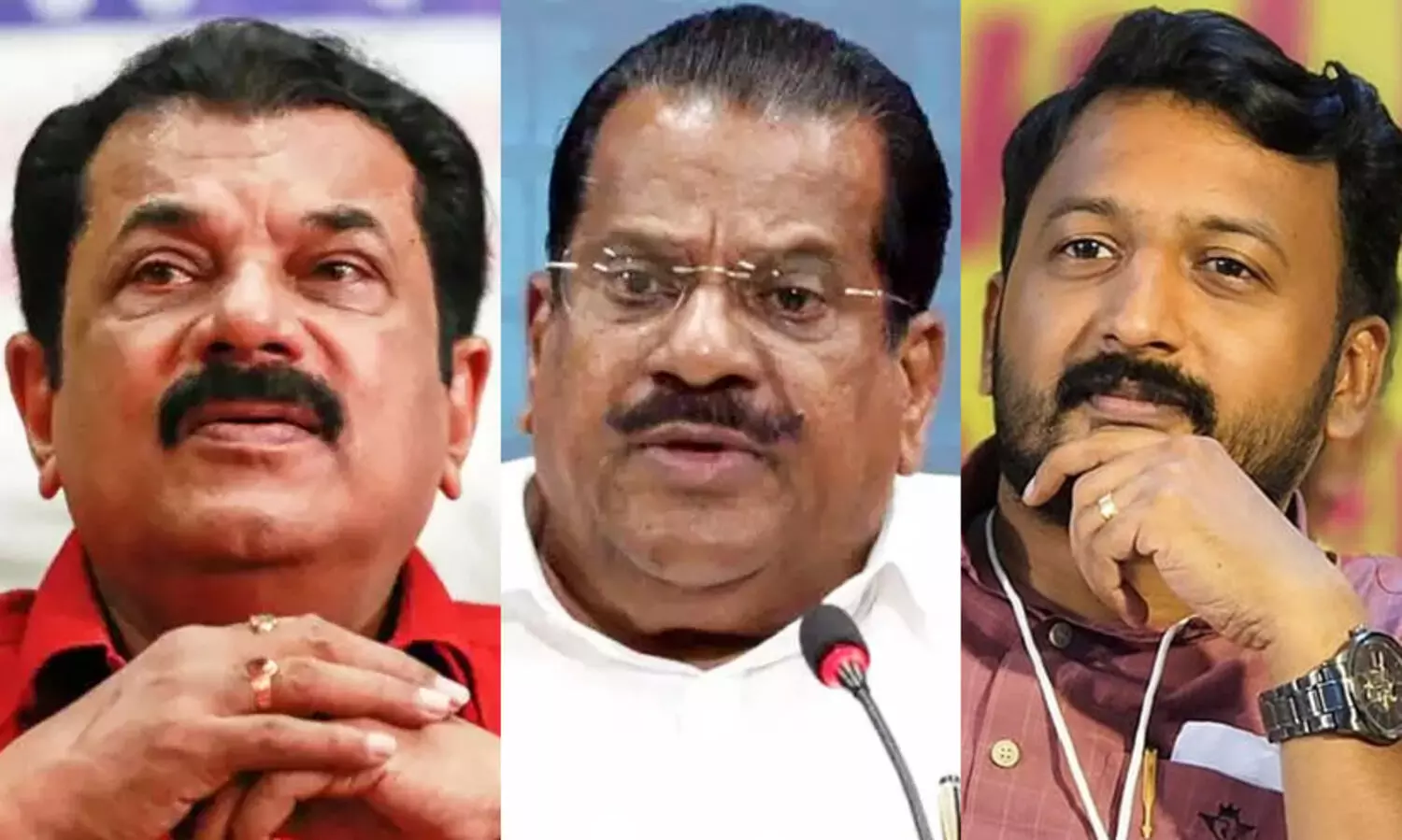 EP Jayarajan, M Mukesh, Rahul Mamkoottathil