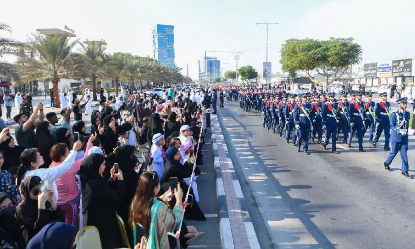 ദേശീയദിനം: മാര്‍ച്ച് പാസ്റ്റ് ഒരുക്കി റാക് പൊലീസ്