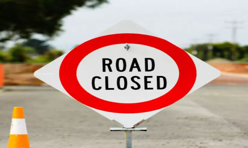 നി​ർ​മാ​ണ പ്രവർത്തി; റോ​ഡ് അ​ട​ച്ചി​ടും