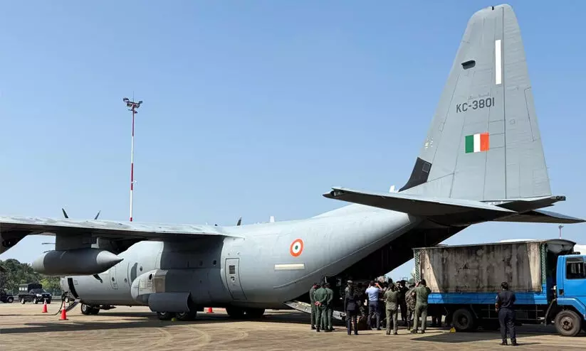 Indian Air Force C-130J military transport aircraft