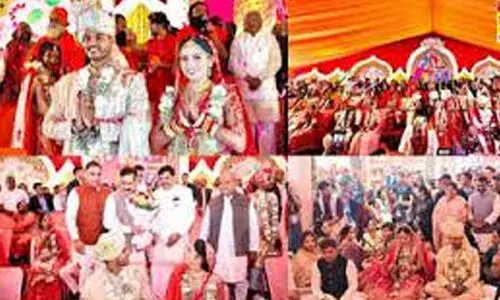 Madhya Pradesh, Chief Minister, son, married ,mass wedding,ceremony; ,bullock cart, മധ്യപ്രദേശ്, മുഖ്യമന്ത്രി, വിവാഹം Madhya Pradesh, Chief Minister, son, married ,mass wedding,ceremony; ,bullock cart, മധ്യപ്രദേശ്, മുഖ്യമന്ത്രി, വിവാഹം