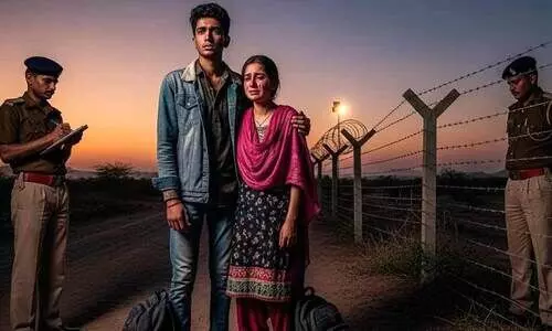 പാകിസ്ഥാൻ അതിർത്തിയിൽ നിന്ന് മരുഭൂമി കടന്ന് യുവ ദമ്പതികളായ നാലുപേർ ഗുജറാത്തിലെ ഇന്ത്യൻ അതിർത്തി ഗ്രാമത്തിലെത്തി; അതിർത്തിസേന ചോദ്യം ചെയ്യുന്നു