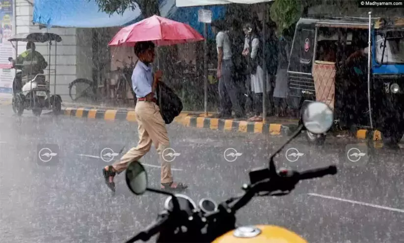 സംസ്ഥാനത്ത് ഇടിമിന്നലോട് കൂടിയ മഴക്ക് സാധ്യത; നാളെ നാല് ജില്ലകളിൽ യെല്ലോ അലർട്ട്