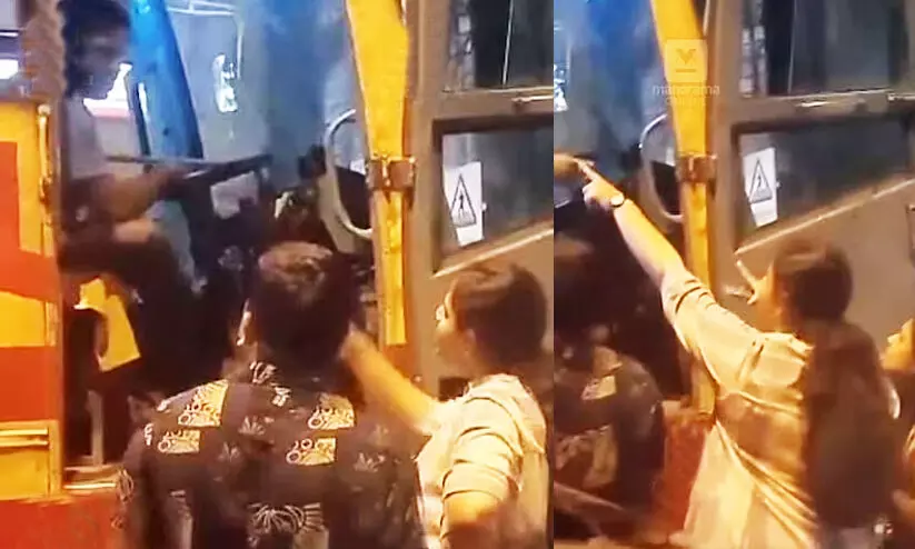 Arya Rajendran and Sachin Dev and KSRTC Driver