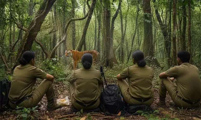 അട്ടപ്പാടിയിൽ കടുവ സെൻസസിന് പോയ വനിതകൾ അടങ്ങിയ വനപാലക സംഘം കാട്ടിൽ കുടുങ്ങി; ഭക്ഷണവും വെള്ളവും തീർന്നു, മൊബൈലിൽ റേഞ്ച് കിട്ടി അട്ടപ്പാടിയിൽ കടുവ സെൻസസിന് പോയ വനിതകൾ അടങ്ങിയ വനപാലക സംഘം കാട്ടിൽ കുടുങ്ങി; ഭക്ഷണവും വെള്ളവും തീർന്നു, മൊബൈലിൽ റേഞ്ച് കിട്ടി