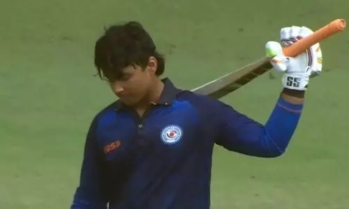 ഏഴ് വീതം സിക്സും ഫോറും, 61 പന്തിൽ പുറത്താകാതെ 108; വീണ്ടും വിസ്മയമൊരുക്കി 14കാരൻ വൈഭവ്