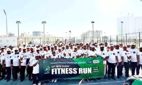 ഐ.​സി.​എ​ഫ് ഫി​റ്റ്ന​സ്  റ​ണ്‍ ന​ട​ത്തി