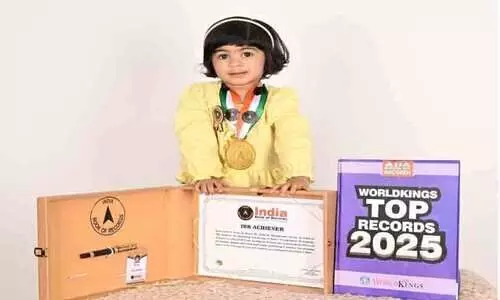 ഒന്നര വയസ്സുകാരിക്ക് ‘ജീനിയസ് സ്റ്റാർ’ ബഹുമതി