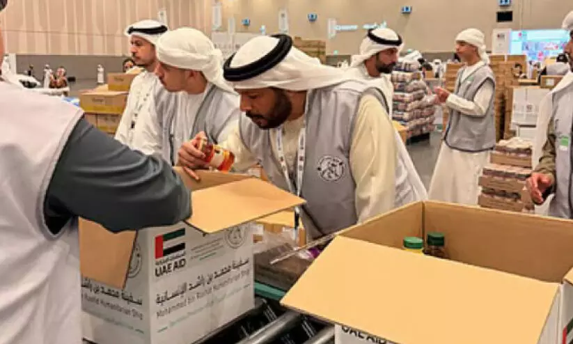 ഗസ്സക്ക് ഭക്ഷ്യകിറ്റ് ഒരുക്കി; ദുബൈയിലെ സന്നദ്ധ പ്രവർത്തകർ ഗസ്സക്ക് ഭക്ഷ്യകിറ്റ് ഒരുക്കി; ദുബൈയിലെ സന്നദ്ധ പ്രവർത്തകർ