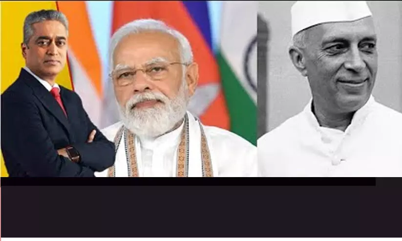 കത്തുന്ന വിഷയങ്ങൾ പരിശോധിക്കാതെ ‘പത്ത് മണിക്കൂർ വന്ദേ മാതരം ചര്‍ച്ച’ നെഹ്റുവിനെതിരായ മോദി സർക്കാറിന്റെ പുതിയ ആയുധം -രാജ്ദീപ് സര്‍ദേശായ്