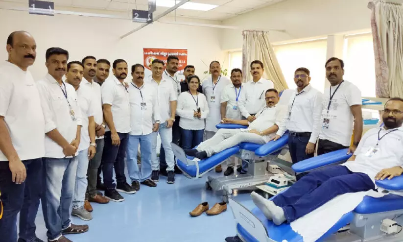 രക്തദാന ക്യാമ്പ് സംഘടിപ്പിച്ച് കെ.പി.എഫ് രക്തദാന ക്യാമ്പ് സംഘടിപ്പിച്ച് കെ.പി.എഫ്