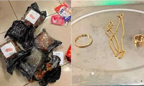 Customs,Seizure,Drugs,Gold,Mumbai Airport, മുംബൈ എയർപോർട്ട്, കഞ്ചാവ്, സ്വർണം