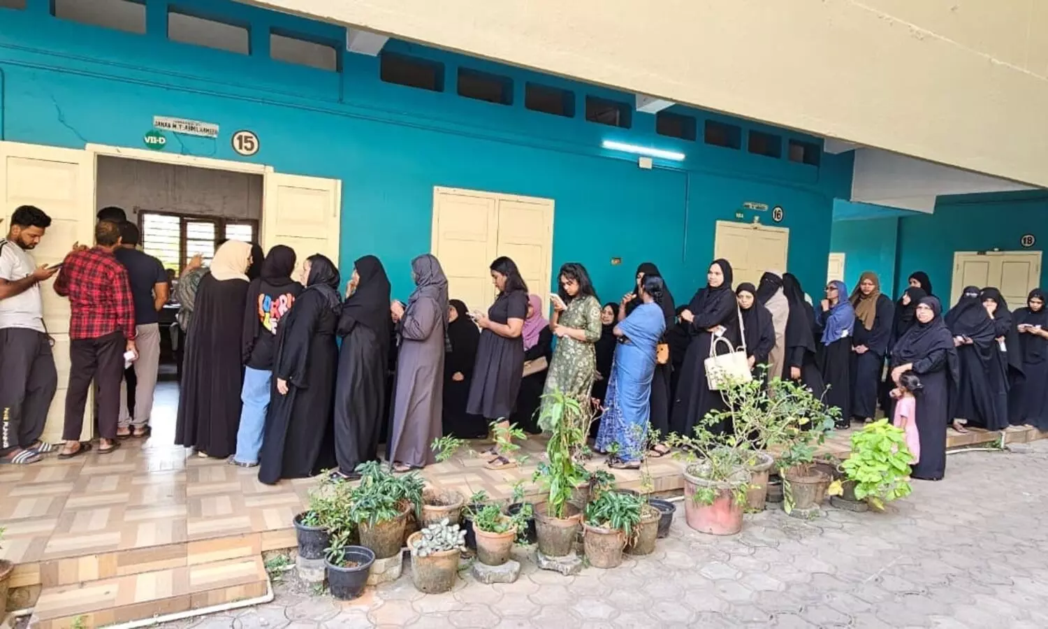 Voting in progress; polling crosses 32.02 percent