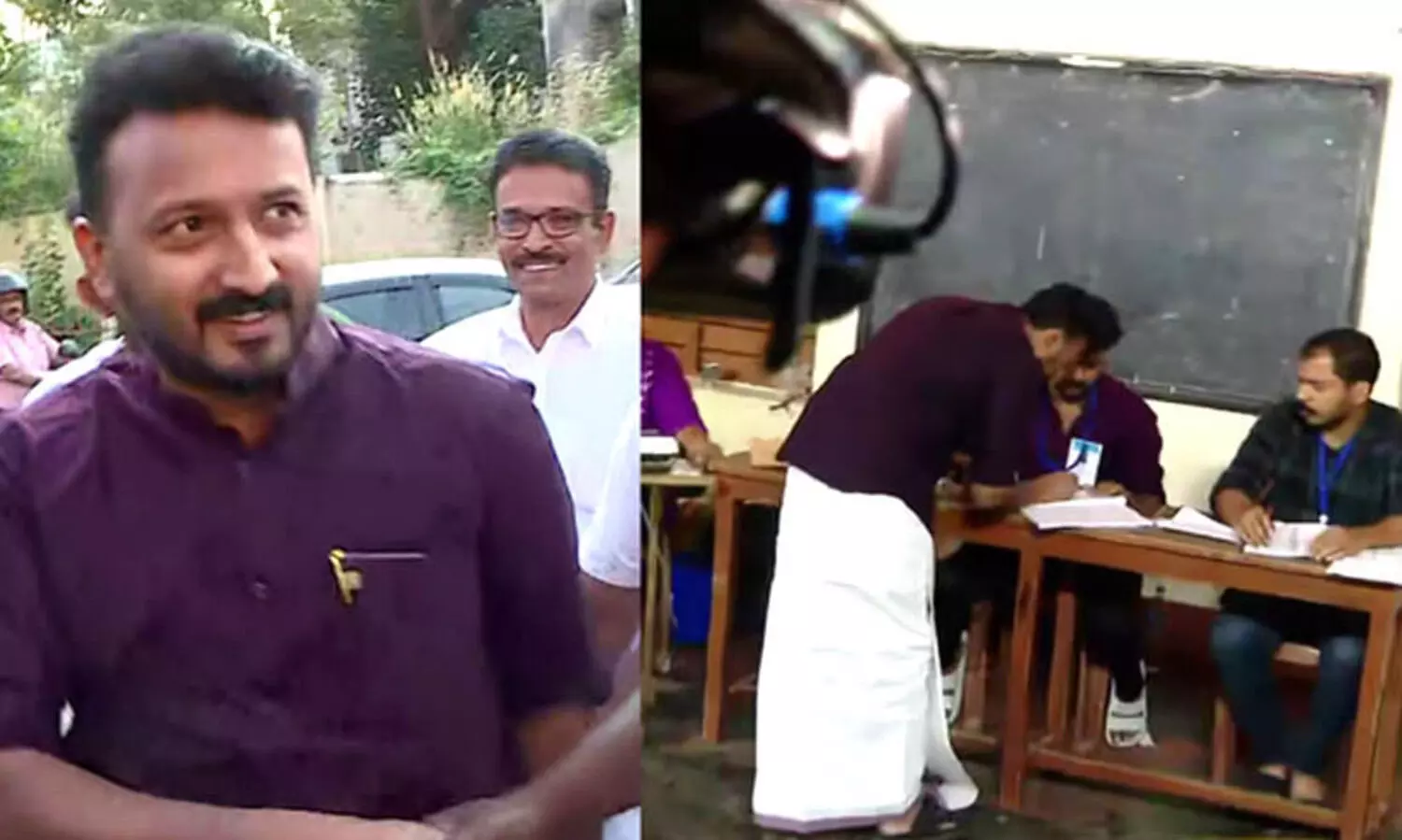 രാഹുൽ മാങ്കൂട്ടത്തിൽ വോട്ടു ചെയ്യാനെത്തി; ഒളിവിൽനിന്ന് പൊങ്ങിയത് 15 ാം ദിവസം