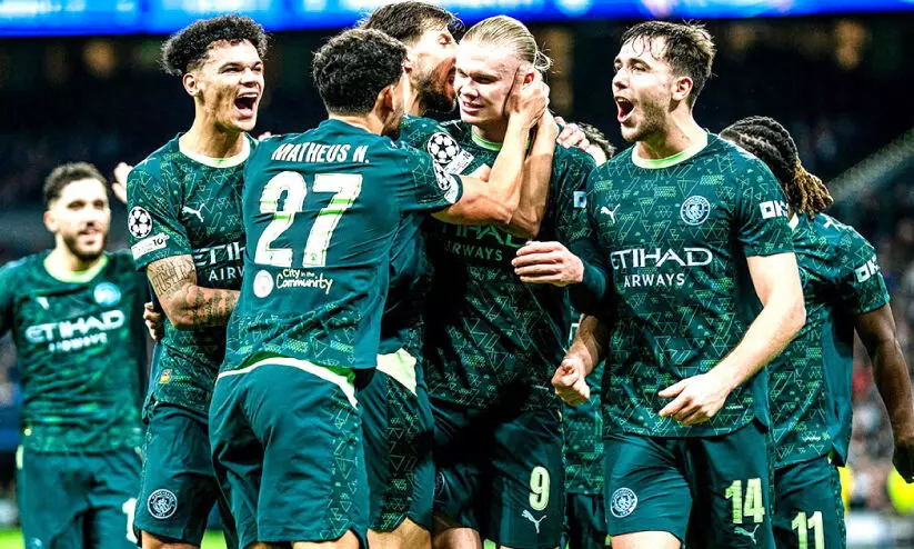 ബെർണബ്യൂവിൽ കണ്ണീർ റയൽ മഡ്രിഡിനെ വീഴ്ത്തി മാഞ്ചസ്റ്റർ സിറ്റി, 2-1 ആഴ്സനലിന് ജയം, പി.എസ്.ജിക്ക് സമനില ബെർണബ്യൂവിൽ കണ്ണീർ റയൽ മഡ്രിഡിനെ വീഴ്ത്തി മാഞ്ചസ്റ്റർ സിറ്റി, 2-1 ആഴ്സനലിന് ജയം, പി.എസ്.ജിക്ക് സമനില