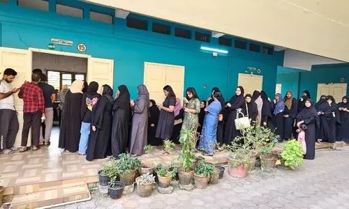 Voting in progress; polling crosses 32.02 percent