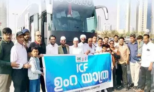 ഐ.​സി.​എ​ഫ് ഉം​റ സം​ഘ​ത്തി​ന് യാ​ത്ര​യ​യ​പ്പ് ന​ൽ​കി