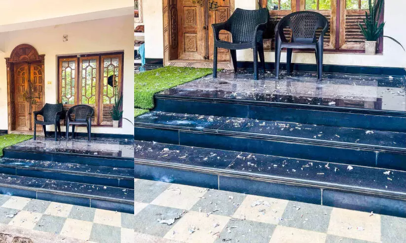 വിജയാഹ്ലാദ പ്രകടനത്തിനിടെ വീട്ടിലേക്ക് പടക്കമെറിഞ്ഞു വിജയാഹ്ലാദ പ്രകടനത്തിനിടെ വീട്ടിലേക്ക് പടക്കമെറിഞ്ഞു