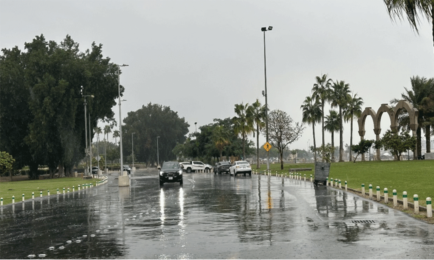 തണുപ്പി​െൻറ വരവറിയിച്ച് ജുബൈലിലും പരിസരപ്രദേശങ്ങളിലും മഴ